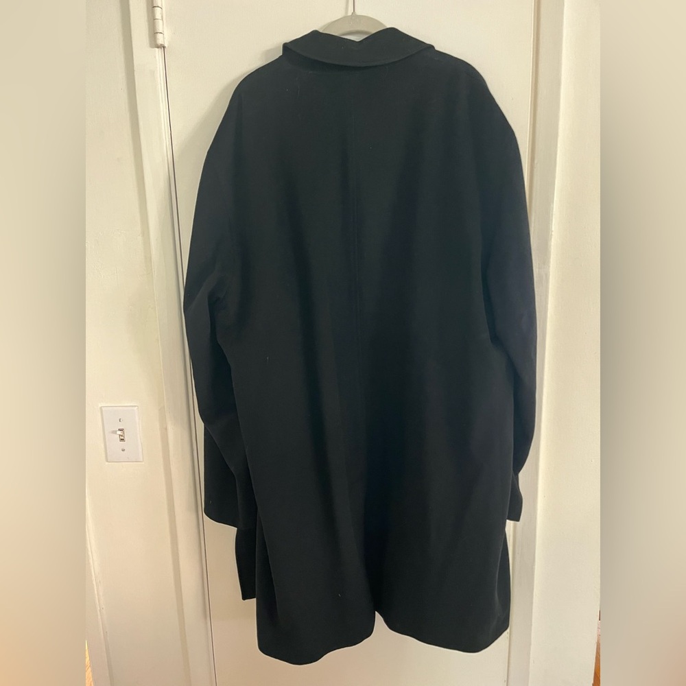 Men's Cashmere Black Single-Breasted Coat